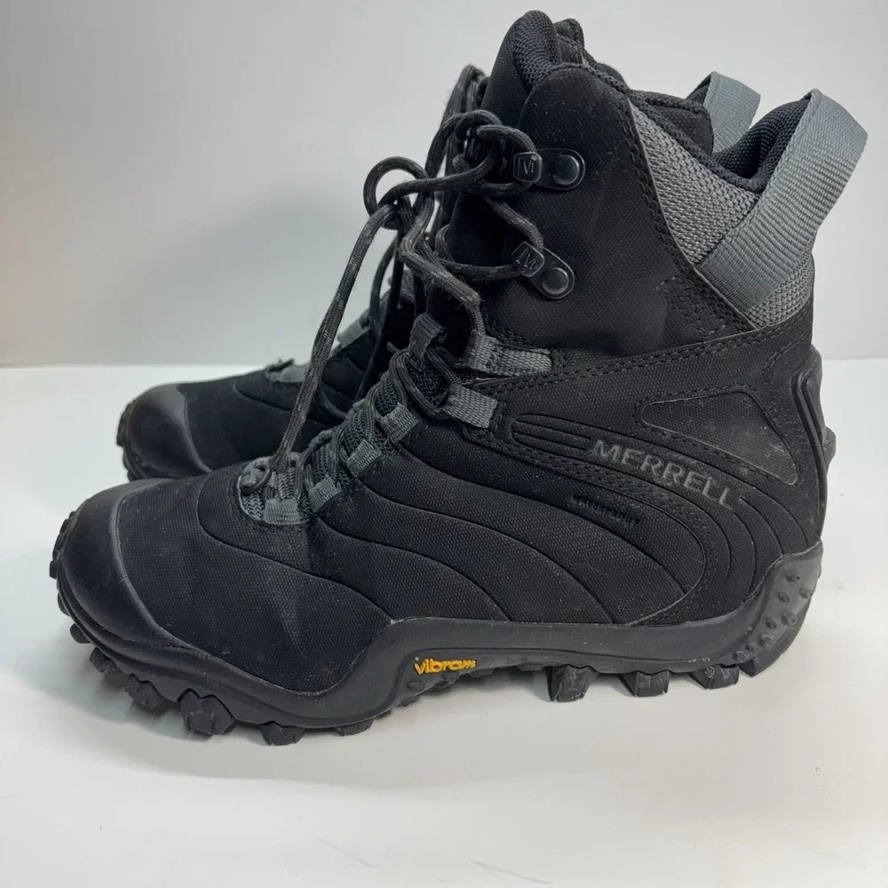 Merrell Chameleon Black Thermo 8 Tall Waterproof Men's 7.5 Hiking Outdoor Trail - Picture 5 of 10
